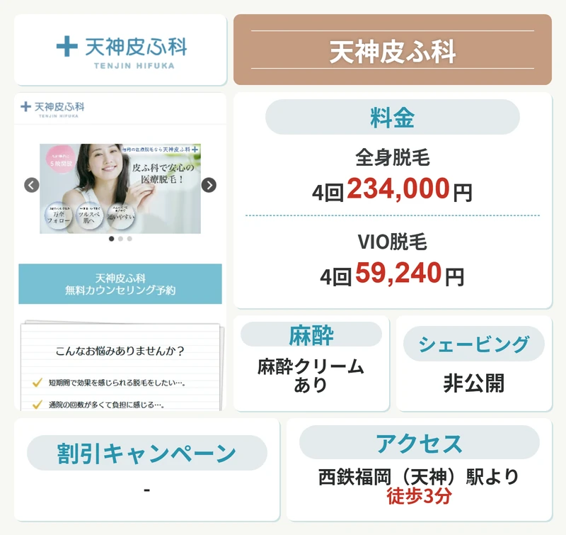 天神皮ふ科