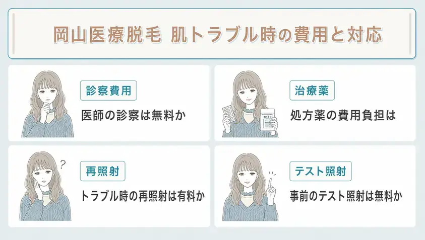 岡山で医療脱毛を選ぶ際には肌トラブル時の対応について確認する