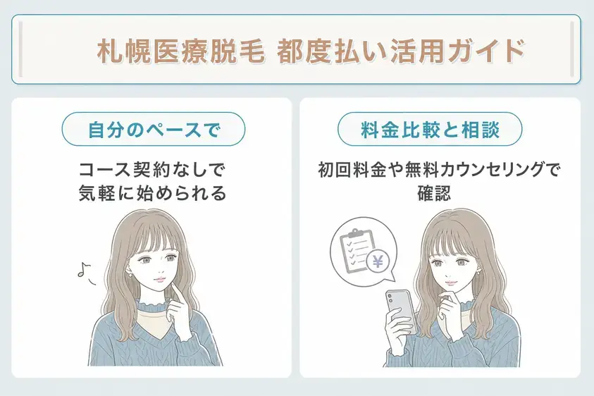 札幌の医療脱毛の都度払い活用ガイド