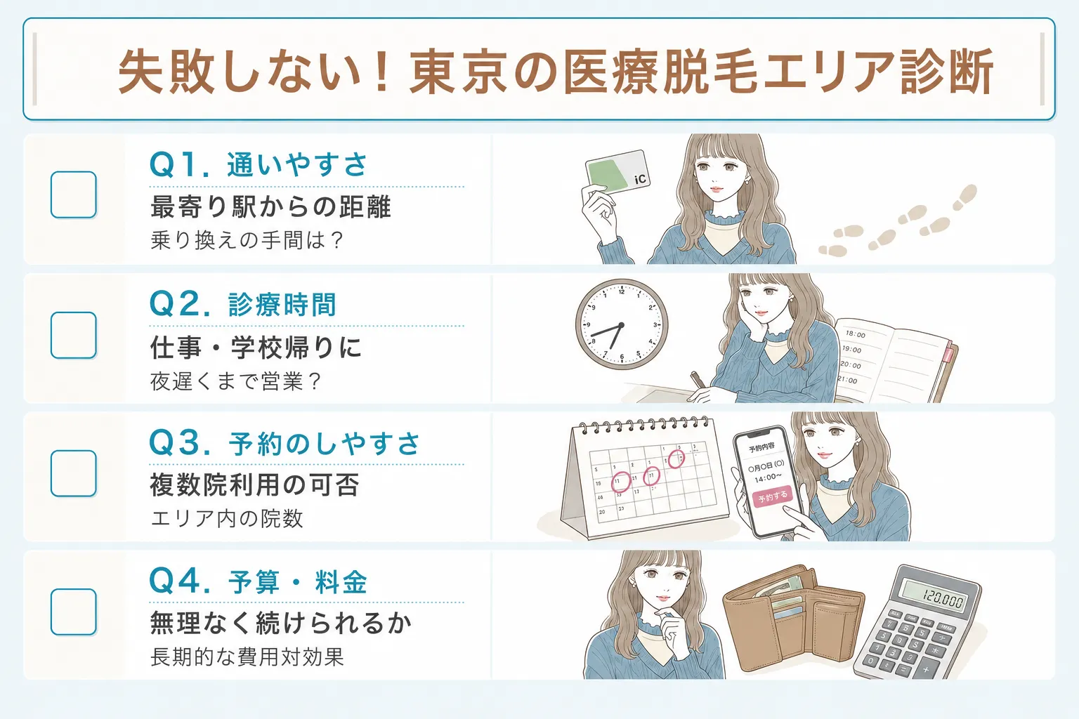東京で失敗しない医療脱毛選びのコツ