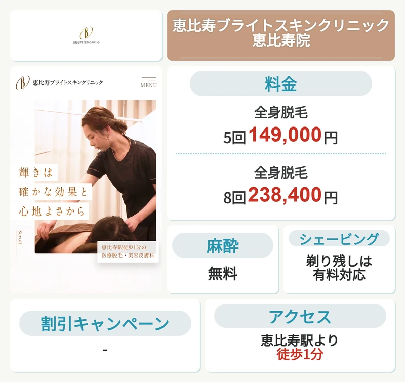 恵比寿ブライトスキンクリニック 恵比寿院