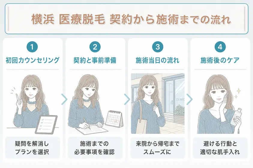 医療脱毛の施術までの流れ