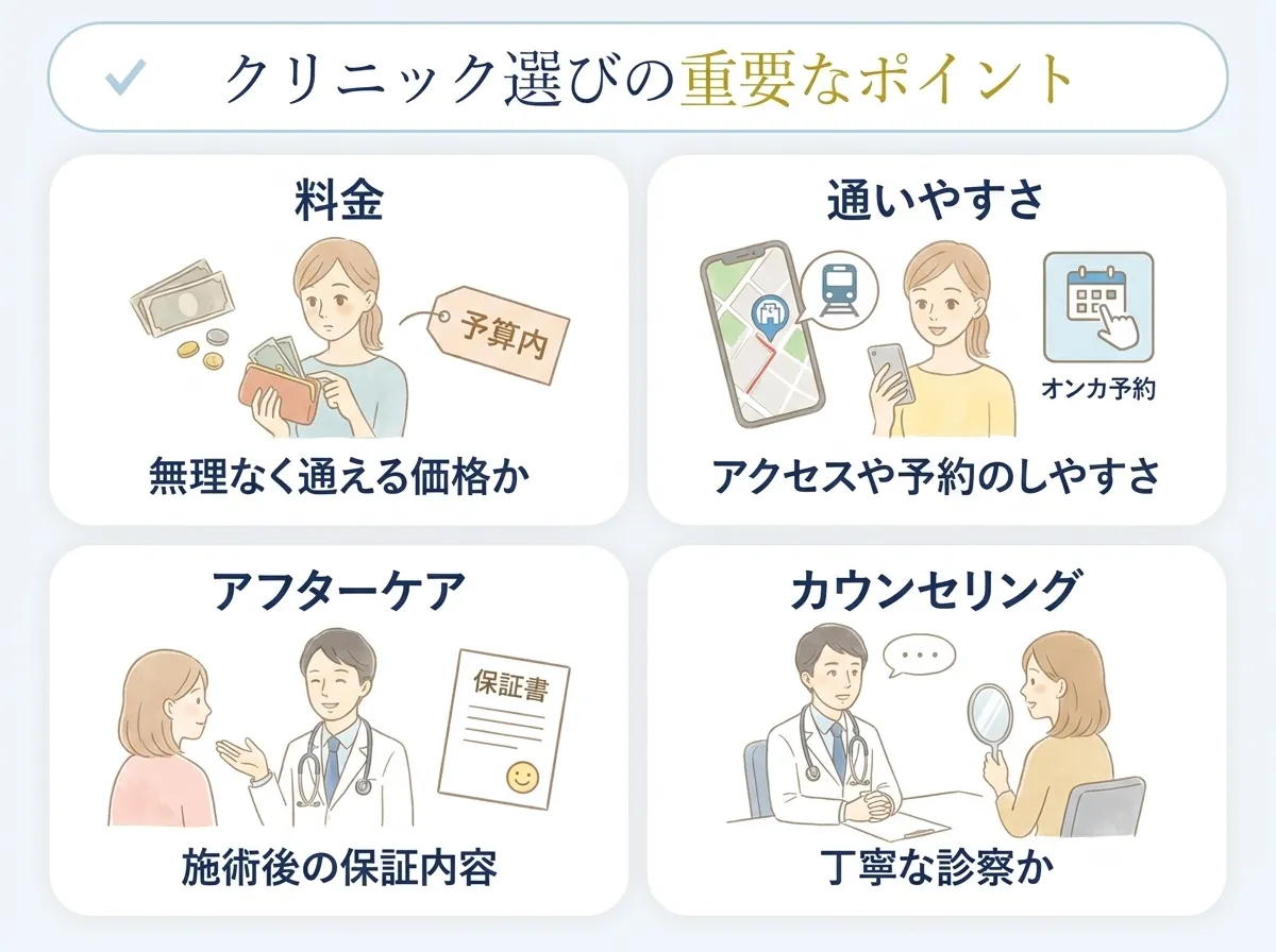 エラボトックスのクリニック選びのポイント