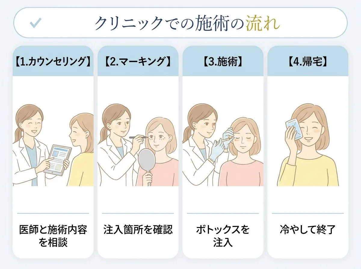 エラボトックスの施術の流れ